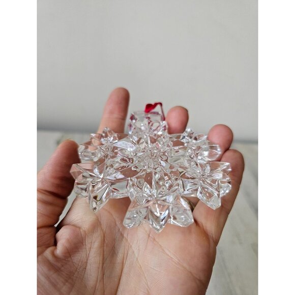 Waterford snowflake snowstar Crystal ornament Xmas tree - Picture 7 of 7